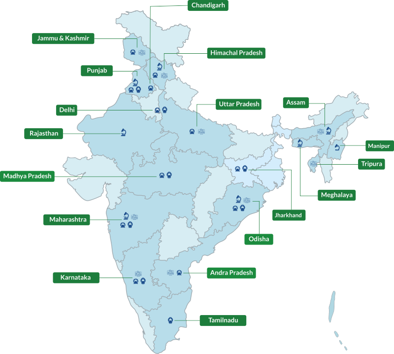 Krsnaa Diagnostics India Network Map