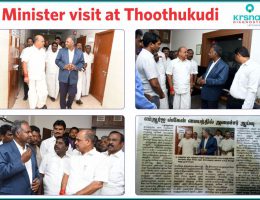 Krsnaa News Paper Minister visit at Thoothukudi