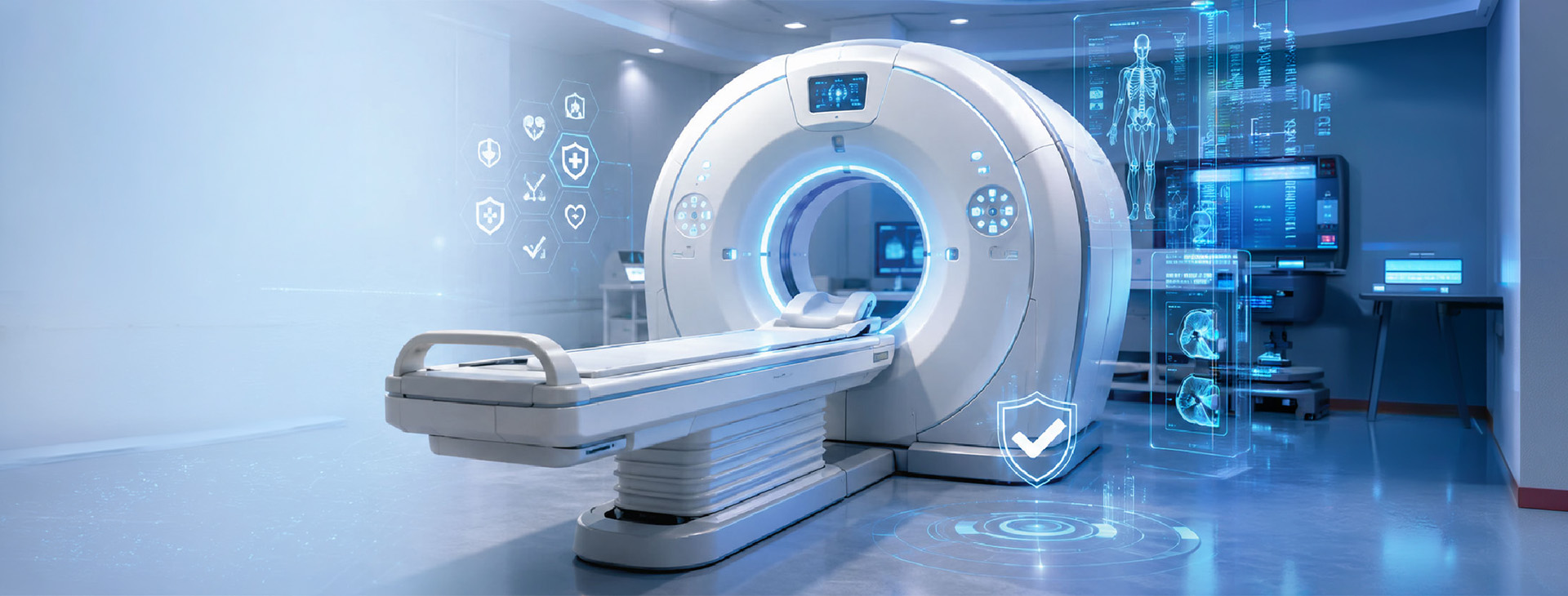 Advanced CT scan machine in a diagnostic center for accurate imaging