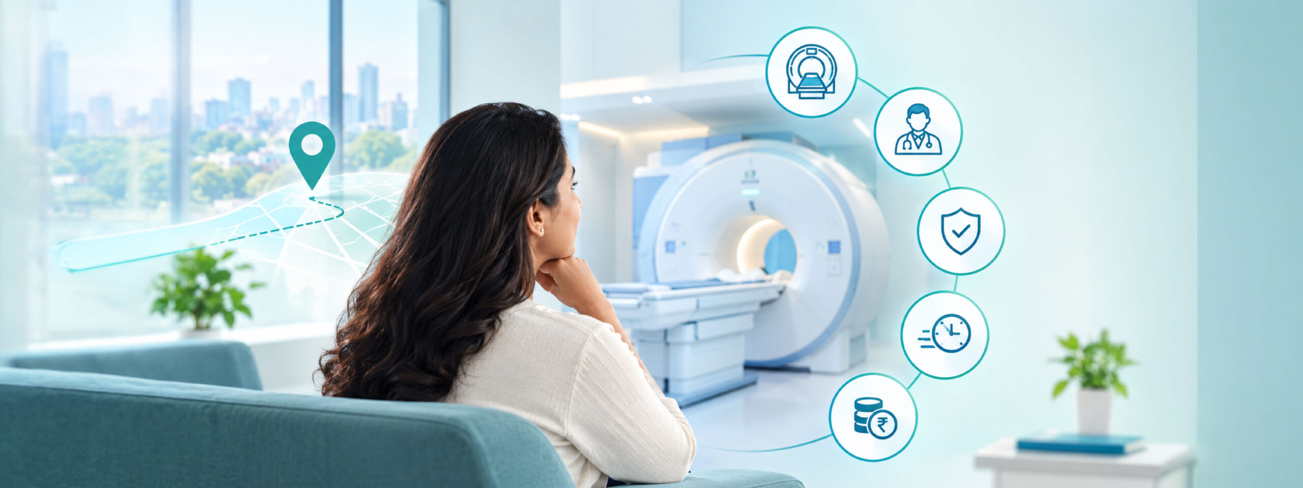 Patient undergoing an MRI scan at a modern diagnostic centre